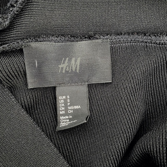 H&M Fine Knit Bodycon Black Dress - Small - Picture 7 of 7